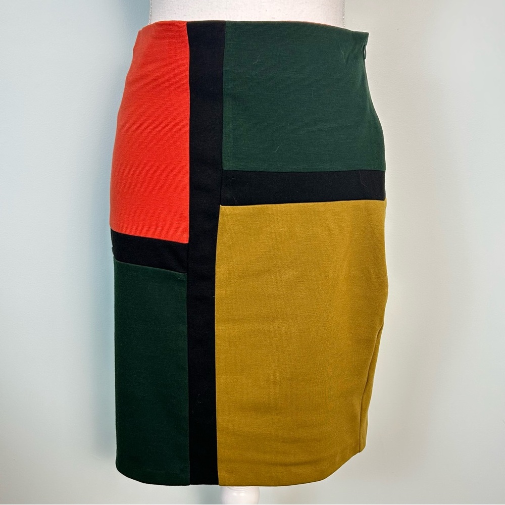 Gianni Bini Geometric Colorblock Mini Skirt
